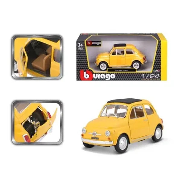 Bburago Fiat 500 F 1965 Yellow