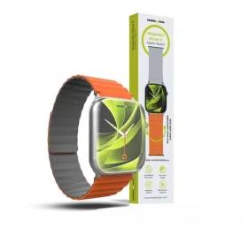Mobile Origin Magnetic Watch Strap II remienok pre Apple Watch 49mm/46mm/45mm/44mm oranžová/sivá (AWMS-02-ORG-GRY)