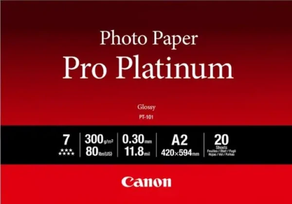 Canon fotopapier PT-101 / A2 / 300g / 20 listov / lesklý (2768B067)