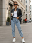 Dámska kožená bunda TIFANNY black FashionStreet TY4548 XL