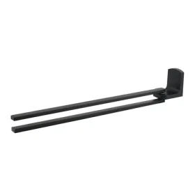 Spirella TAKU dvojitý nástenný držiak na uteráky matná čierna / oceľ / 39 cm (7610583210876)