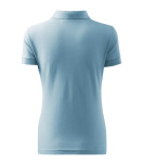 Bavlnené ťažké dámske polo tričko sky blue L