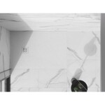 MEXEN/S - Stone+ obdĺžniková sprchová vanička 130 x 90, biela, mriežka biela 44109013-W