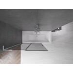 MEXEN/S - Velar L dvojkrídlová posuvná vaňová zástena 120 x 150, grafit, chróm 896-120-003-41-01