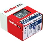 Fischer Power-Fast II 670439 skrutky do drevotriesky 5 mm 50 mm T profil ocel glavanizované zinkom 100 ks; 670439
