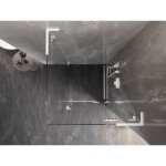 MEXEN/S - Lunar L sprchový kút dvere krídlové pravá 90 x 90, transparent, biela 834L-090-090-20-00-P