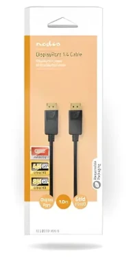 Nedis DisplayPort - DisplayPort 1 m čierna / DisplayPort kábel / DP 1.4 / 8K 60 Hz / pozlátené konektory (CCGB37014BK10)