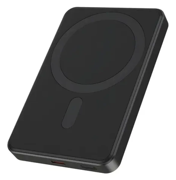 Gembird PB05-WPC15M-01 čierna / Powerbanka / 5 000 mAh / 15 W bezdrôtové nabíjanie / USB-C / Power Delivery 20 W (PB05-WPC15M-01)