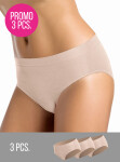 3PACK- Nohavičky klasické bezšvové Slip midi Intimidea Farba: Bilá/Černá/Béžová, Velikost M/L