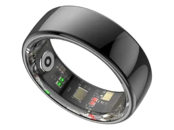 Powerton SMART RING PRO veľ. 7 čierna / Šikovný prsteň / Bluetooth 5.2 / 15 mAh / IP68 (WPSR08-B7)