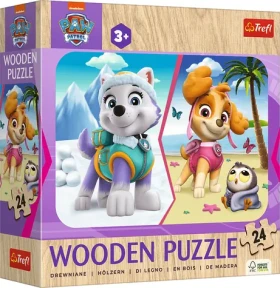 Trefl - Puzzle - Drevené puzzle Tlapková patrola: Dievčenská hliadka