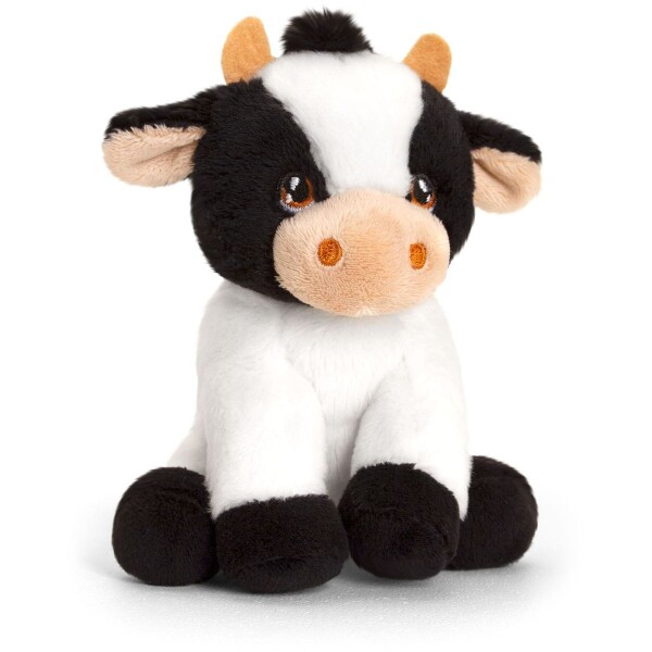 KEEL TOYS Zbierateľské farmárske zvieratá 14 cm kravička