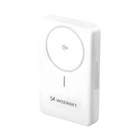 Wozinsky WLWP-10KA0Y3WS biela / Powerbanka / 10000 mAh / 22.5W / Qi2 / stojanček / USB-A + USB-C
