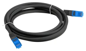 Lanberg Cat6A S/FTP CCA 1,5m čierna / Patch kábel / LSZH / Fluke Passed (PCF6A-10CC-0150-BK)
