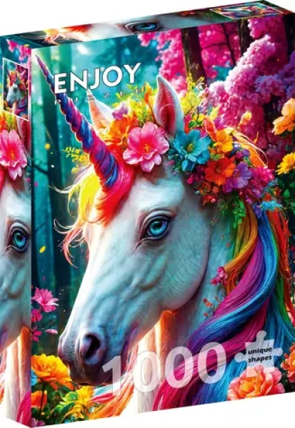 ENJOY Puzzle Kvetinový jednorožec