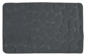 MSV Pebbles tmavo šedá / Kúpeľňová predložka / 50 x 80 cm / polyester, PU pena / protišmyková