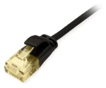 Equip SlimFlex černá / Patch kabel / Cat6a U/UTP / 0,5 m / PoE+ / LSZH (626902)