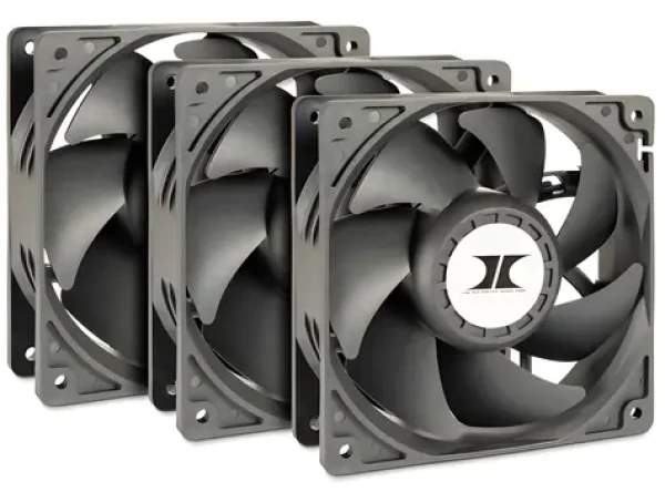 Inter-tech Fan Set 120 čierna / Ventilátor / 3ks / 120 mm / 4000 RPM / 245,97 CFM / 59,28 dB / 4-pin (88887368)