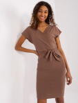 Dámske šaty RV SK 8018.91 Brown - Rue Paris M Hnědá