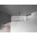 MEXEN/S - Velar L dvojkrídlová posuvná vaňová zástena 80 x 150, dekor, chróm 896-080-003-31-01