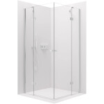 CERANO - Sprchovací kút Marino Duo Ľ/P - 6 mm - chróm, transparentné sklo - 110x100x190 - pántový CER-480229