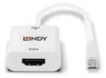 Lindy Mini DisplayPort na HDMI biela / Adaptér / 4K 60Hz / 3840x2160 / HDCP 2.2 (41069)