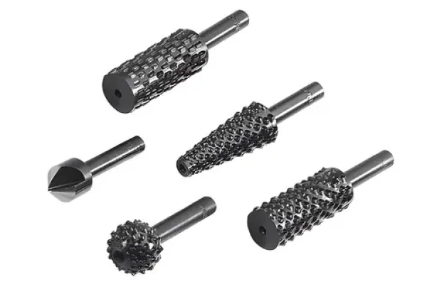 Wolfcraft Sada rašplí a záhlbníkov O 12,5/14/12 mm / Sada nástrojov / 3 ks (40-2540000)