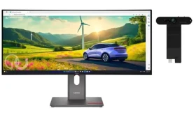 34" Lenovo ThinkVision P34WD-40 MC60 / IPS / prehnutý / 3440 x 1440 / 21:9 / 6 ms / 2000:1 / 350cd-m2 / HDMI / DP (64ADZAT1EU)
