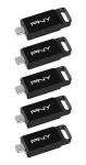 PNY Elite 64GB čierna / Flash disk / USB-C 3.2 Gen 1 / 5 ks (P-FD64GX5ELC-EF)