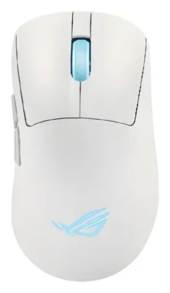Asus ROG Keris II Origin biela / Bezdrôtová herná myš / optická / 42000 DPI / 6 tlačidiel / 2.4 GHz / BT (90MP04A0-BMUA10)