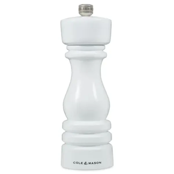 ColeMason London White Gloss / Mlynček na korenie / 18 cm / bukové drevo (H233094)