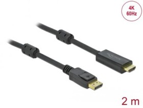 DeLock Kábel DisplayPort 1.2 (M) - HDMI (M) 2m čierna (85956)