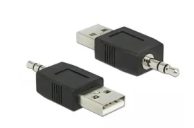 DeLock adaptér USB-A samec - Jack 3,5 mm samec pre iPod Shuffle / Adaptér / čierny (66069)