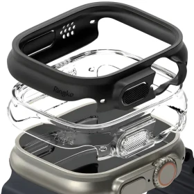 Ringke Slim pre Apple Watch Ultra 1/2 49mm číra a matná čierna / Kryt / 2 ks v balení