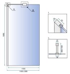 REA - Sprchová zástena Aero N 120 transparentné REA-K7550