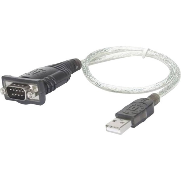 Manhattan USB 1.1 adaptér [1x USB 1.1 zástrčka A - 1x D-SUB zástrčka 9-pólová] neu pozlátené kontakty; 151849