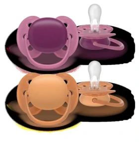 Philips Avent Ultrasoft oranžová, purpurová / Cumlík / 18 m+ / dievča / 2 ks