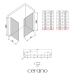 CERANO - Sprchová zástena Walk-in Crystal TL/P - 8 mm - bezvzperový systém - zlatá, industriálne sklo - 160x150x200 CER-8050BD5884