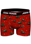 Pánske boxerky John Frank JFBD53-CH-XMAS CAR XL Červená