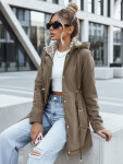 Dámska bunda parka s odnímateľnou kapucňou khaki FashionStreet TY5451 M