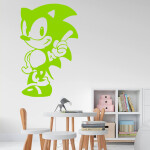 Veselá Stena Samolepka Ježko Sonic Farba: béžová, Veľkosť: 100 x 62 cm