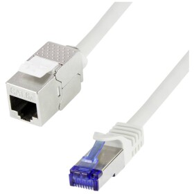 LogiLink CC5092S RJ45 sieťové káble, prepojovacie káble CAT 6A S/FTP 10 m sivá s ochranou 1 ks; CC5092S