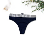 Dámske tangá UW0UW00504 modro-sivé - Tommy Hilfiger S