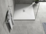 MEXEN/S - Hugo sprchová vanička SMC 110x100, biela, krytka nerez 42101011-X
