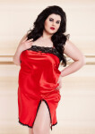 DKaren Plus Size Slip Bella Red červená