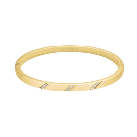 Rosefield Pozlátený pevný náramok s kryštálmi JBLCG-J1043