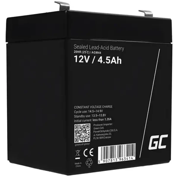Green Cell AGM44 / Batéria pre UPS / VRLA AGM / 12V / 4,5 Ah (AGM44)
