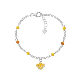 Disney Slušivý strieborný náramok Lion king Mini BS00105SL-47.CS