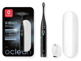 Oclean X Kids Set čierna / Detská sonická zubná kefka / cestovné puzdro / 5 režimov / 72 000 kmitov (X Kids set czarny)
