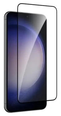 Puro Frame čierny rámček / Ochranné sklo na displej / Samsung Galaxy S25, S24 / Temperované sklo